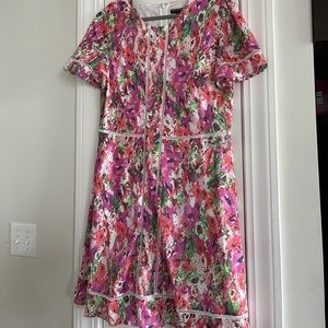 NWT Maggy London floral eyelet dress size 16